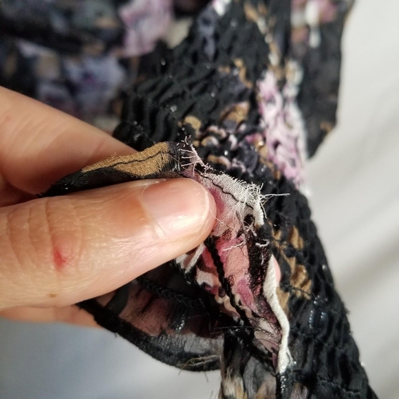 ASOS sheer wrap top in black metallic floral - Picture 10 of 13